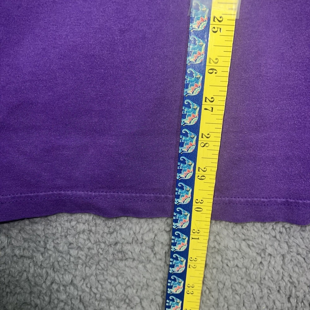 VTG Disney T Shirt Men 2XL XXL Purple Eeyore Tigger Pooh Embroidered Pocket Tee - Picture 8 of 8